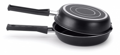 Frigideira Dupla Omeleteira Gourmet Antiaderente de Alumnio  